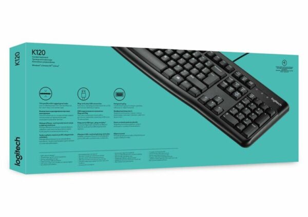 Logitech Keyboard K120 for Business toetsenbord USB QWERTY US International Zwart - Afbeelding 6